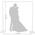 thumbnail image 4 of CazToi Wedding Arch Stand 8.2 FT Square Metal Frame for Indoor & Outdoor Events, 4 of 7