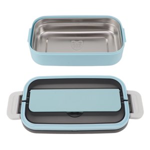 Micro-ondes Coffre-fort, Style japonais fuite boîte en acier inoxydable simple pour les travailleurs de bureau pour l'école Sky Blue