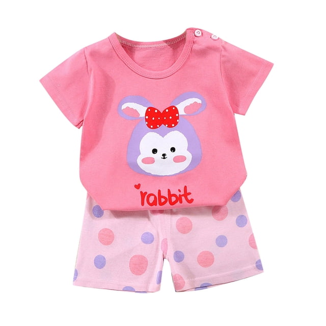 Ensemble Décontracté Mignon à Manches Courtes avec Imprimé Chiot pour Tout-Petits, Enfants, Bébés Garçons et Filles