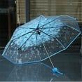 thumbnail image 2 of XZNGL Parapluie Transparent Clair Parapluie Parapluie Bleu, 2 of 9