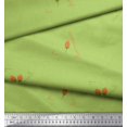 thumbnail image 3 of Soimoi Green Heavy Canvas Fabric Flower Buds & Triangle Geometric Print Sewing Fabric Yard 58 Inch Wide, 3 of 5