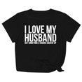 thumbnail image 2 of Meichang T-Shirts Cœur d'Amour pour Femmes T-Shirts de la Saint-Valentin Imprimé Cœur T-Shirts de Vacances Hauts de la Saint-Valentin Manches Courtes Col Rond Blouses, 2 of 7