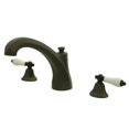thumbnail image 1 of Kingston Brass Metropolitan Roman Tub Filler with Porcelain Lever Handles, 1 of 6