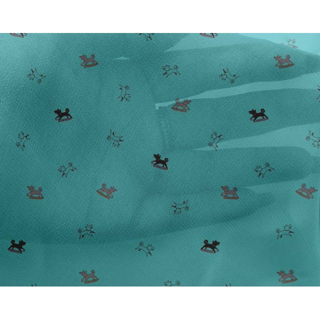 oneOone Georgette Viscose Fabric Dogs Animal Printed Fabric 1 Yard 42 Inch Wide