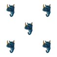 thumbnail image 2 of Wweixi Coat Hooks Easy To Install And Wide Application For Added In Daily Life Retro blue (rhino) 5Set, 2 of 6