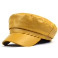thumbnail image 4 of LinYooLi Pi Jun Hat Female Autumn And Winter Alphabet Student Hat Edition Fashion PU Naval Hat High -Speed Sales Tong Hat, 4 of 5