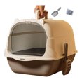 thumbnail image 2 of REK Enclosed Cat Litter With Litter Pads For Indoor Cats Odor Control Privacy Tray, 2 of 5