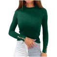 thumbnail image 1 of Pisexur Pull Col Roulé pour Femmes Couleur Unie Pulls Courts pour Femmes Tunique Pull Tricoté pour Femmes Décontracté Manches Longues Pulls d'Automne Pull Col Rond Hauts, 1 of 5