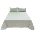 thumbnail image 1 of Wozhuo Solid Color Washed Cottons Bed Sheet And Pillowcase Set Plain Holiday Gift Duvet Sheet Three Piece Set Easter Home Decor, 1 of 7