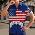 thumbnail image 2 of Casual Shirt For Patriotic Holiday Comfortable Breathable Relaxed Fit Short, For Everyday Rotation, 2 of 6
