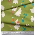 thumbnail image 3 of Soimoi Green Rayon Fabric Geometric Abstract Print Fabric by the Yard 56 Inch Wide, 3 of 3