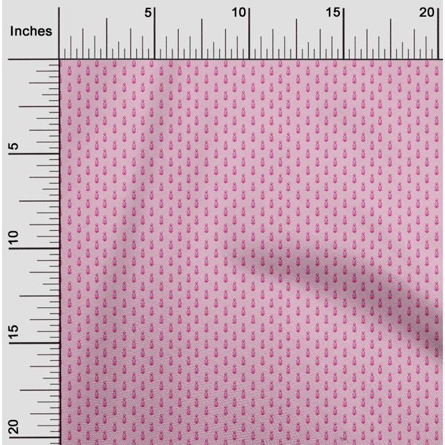 oneOone Cotton Silk Fabric Floral Block Printed Fabric 1 Yard 42 Inch Wide