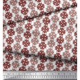 thumbnail image 2 of Soimoi Red Cotton Duck Fabric Floral Damask Printed Craft Fabric by the Yard 56 Inch Wide, 2 of 3
