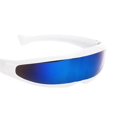 thumbnail image 3 of Mirrored Futuristic Eyewear Supplies White Frame Blue Mirrored, 3 of 6