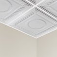 thumbnail image 2 of Great Lakes Tin Gloss White Tin Ceiling Tiles 2ft x 2ft 5 Pack Class A Fire Rated Steel, 2 of 6