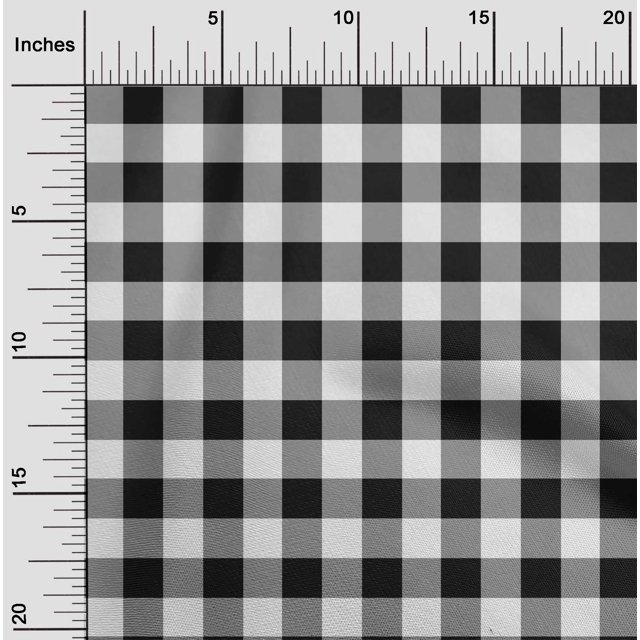 oneOone Silk Tabby Fabric Gingham Check Decor Fabric Printed BTY 42 Inch Wide