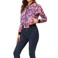 thumbnail image 4 of INSPIRE CHIC Blouson Bomber pour Femme Coupe Ajustée Léger à Fermeture Éclair Violet P, 4 of 6