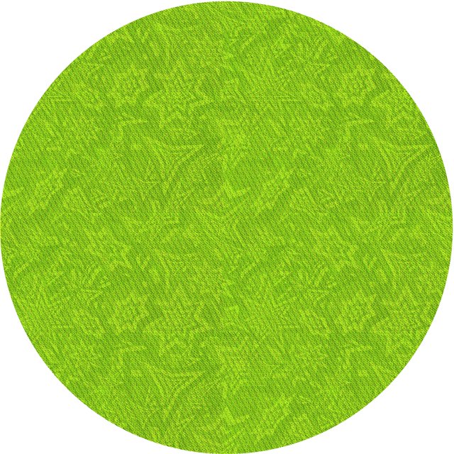 Ahgly Tapis Rond Lavable en Machine Intérieur Transitionnel Vert Pois, 5 Pieds Rond