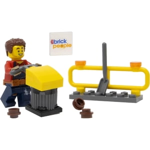 LEGO Construction de la ville: Minifigure Harl Hubbs avec Tamping Rammer