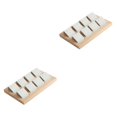 thumbnail image 2 of kurtrusly Wood Earring Card Holder w/ Tray Jewelry Display for Accessory 8 Pair White 2Set, 2 of 6