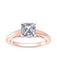 thumbnail image 1 of 1,00 Carat Excellent Asscher Cut Natural Diamond Beautiful Solitaire Bridal Ring for Bride Solid 14K Rose Gold Size 5, 1 of 7