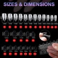 thumbnail image 4 of Almond Short Nail Tips-Tips For Gel Nails, Full Cover Nail Tips, Pre-Shaped Semi-Matt Tips Nails Gelly Nail Tips-360 Pieces 10-Sizes, 4 Pieces Nail Glue, 4 of 7