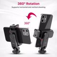 thumbnail image 3 of Phone Tripod Mount ST 06S New Universal Smartphone Mount Adapter with 2 Cold Shoe 360° Rotates Adjustable Cell Phone Clip Clamp Holder Compatible with IPhone, 3 of 7