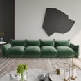 thumbnail image 1 of The Magic Home Canapé Sectionnel Modulaire en Chenille en Forme de L pour Plancher, 4 Places, Vert, 1 of 12