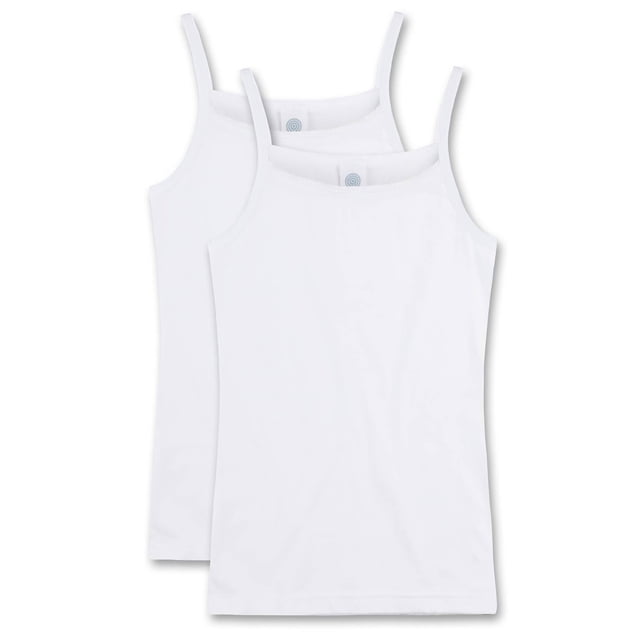 Sanetta Camisole pour Filles, Lot de 2 - Chandail Sans Bras, Haut Blanc 164