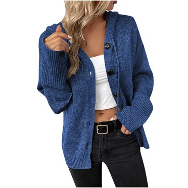 CEHVOM Cardigan Tricoté en Corde Couleur Foncée pour Femmes en Solde