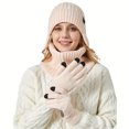 thumbnail image 4 of tamizeot Windproof Velvet Warm Knitted Hat Set Reliable Companion In Cold Available In Multiple Colors milky white, 4 of 6