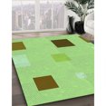 thumbnail image 3 of Ahgly Company Tapis Rond Lavable en Machine Intérieur Transitionnel Vert, 8 Pieds Rond, 3 of 7