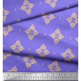 thumbnail image 3 of Soimoi Moss Georgette Fabric Floral Block Printed Fabric 1 Yard 42 Inch Wide, 3 of 5