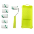 thumbnail image 1 of jifeng Mini Paint Rollers Compact Paint Roller with Tray for Door Cabinet Paintwork 8 set Green, 1 of 9