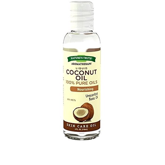 Nature's Truth Aromatherapy Liquid Pure Coconut Oil Skin Care Oil, 4oz. Per Bottle