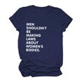 thumbnail image 2 of Pompotops T-Shirt Décontracté à Manches Courtes pour Femmes avec Imprimé Lettre, 2 of 6