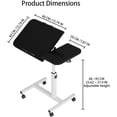 thumbnail image 3 of OUYAWEI Overbed Table with Wheels,Height Adjustable Over Bed Table Movable Rolling Bedside Table Standing Desk Bed Table for Hospital and Home Use,23.6-37.4in,Black, 3 of 6