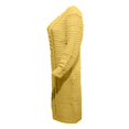 thumbnail image 4 of Robe Tricotée à Manches Longues pour Femmes Motif Crochet Unie Côtelée Robe Décontractée, 4 of 5