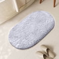 thumbnail image 3 of Maplenight Oval Bathroom Rugs Non Slip Washable 35x24in Soft Absorbent Bath Rugs Quick Dry Anti Mold Shower Rug for Bathroom Floor Tub and Shower Gray, 3 of 6