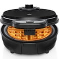 thumbnail image 1 of Chefman Anti-Overflow Belgian Waffle Maker, Shade Selector, Non-Stick, Black, 1 of 9