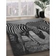 thumbnail image 3 of Ahgly Company Tapis d'Intérieur Lavable à la Machine, Carré, Transitionnel, Charbon Noir, Tapis de Zone, 6 Pieds Carré, 3 of 7