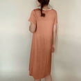 thumbnail image 4 of LOVZFMLL Robes pour Femmes Robe T-Shirt Maxi à Manches Courtes Nuisette Super Douce et Confortable Pyjama Chemises de Nuit Tenue de Détente Décontractée Vêtements de Nuit, 4 of 7