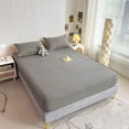 thumbnail image 2 of Cool Bed Sheet Set 200 in x 150 in Ice Silk Flat Sheet and 2 Pillowcases for Double Bed, 2 of 6