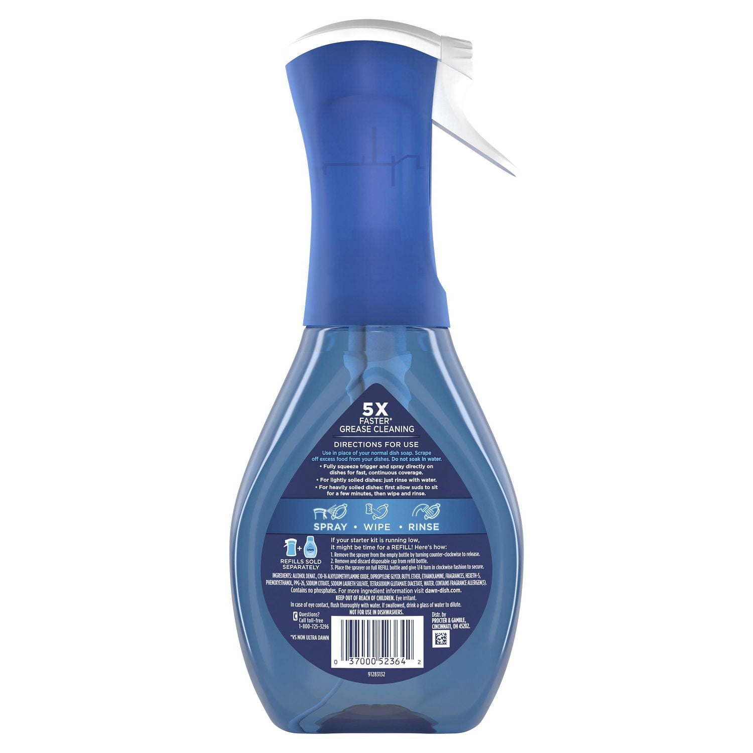 Dawn Platinum Powerwash Vaporisateur pour la Vaisselle, Savon à Vaisselle, Parfum Frais 473ML