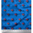 thumbnail image 1 of Soimoi Moss Georgette Fabric Diamond Shape & Floral Artistic Print Sewing Fabric Yard 42 Inch Wide, 1 of 1