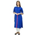 thumbnail image 1 of Bimba Tunique pour Femme à Manches 3/4 Longue Kurta Kurti Blouse Ethnique Indienne, 1 of 1
