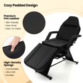 thumbnail image 2 of Costway 72" Massage Bed with Hydraulic Stool Adjustable Backrest & Legrest Storage Boxes Black, 2 of 3