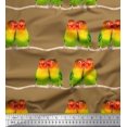 thumbnail image 1 of Soimoi Rayon Fabric Branch & Colorful Parrot Bird Print Sewing Fabric Yard 56 Inch Wide, 1 of 3