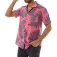 thumbnail image 4 of Birdeem Chemise à Manches Courtes pour Hommes, Mode Décontractée, Imprimé Feuille d'Érable, 4 of 10