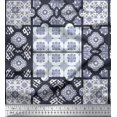 thumbnail image 1 of Soimoi Rayon Fabric Check & Quatrefoil Patchwork Fabric Prints By Yard 56 Inch Wide, 1 of 3